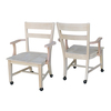 International Concepts Dining Chair with Casters, Unfinished C-226